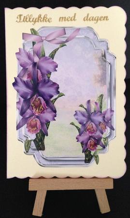 Lovely Lilac Orchids on a Ornate Bracket  by Bettina Keis Jensen