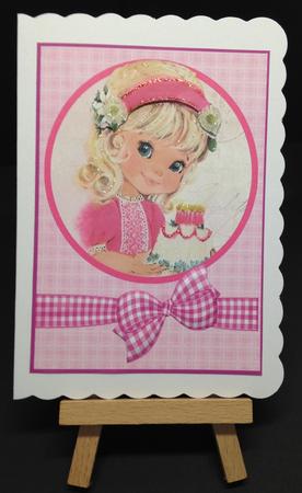 Pretty Blonde Girl with Cake by Bettina Keis Jensen