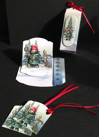 Winter Gnomes Christmas Easel Topper Kit by Bettina Keis Jensen