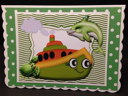 Toony Boat, with Dolphin and Crab by Bettina Keis Jensen