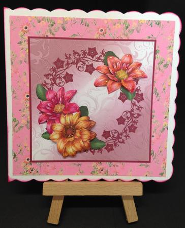 Mixed Flowers - Orange Gold - Set of 12 Backing Papers by Bettina Keis Jensen