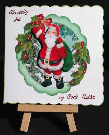 Easel or Topper It's Santa  by Bettina Keis Jensen