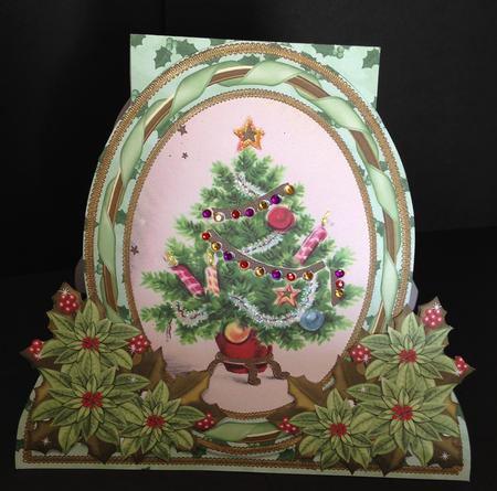 Christmas Tree Special Large Oval Card Mini Kit by Bettina Keis Jensen