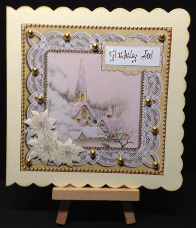 Ice Church Auntie at Christmas 8in Sentiment Topper by Bettina Keis Jensen