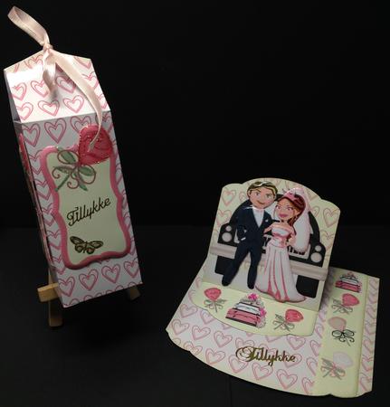 The Bride and Groom Wedding Easel Topper Card Kit by Bettina Keis Jensen