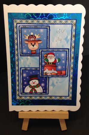 Three Squares - Santa and Friends by Bettina Keis Jensen