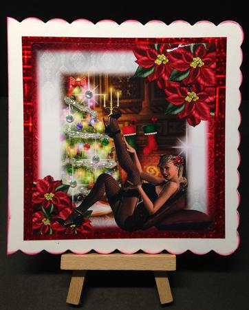 Vintage Pin Up Style Santa's Stockings by Bettina Keis Jensen