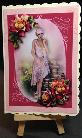 1920's Flapper with Sunset Roses by Bettina Keis Jensen