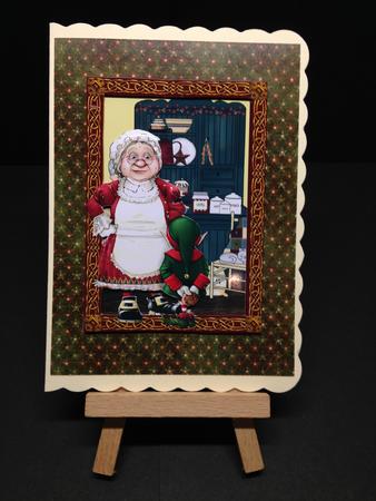 Christmas Cookie Elf - A5 Card Topper by Bettina Keis Jensen