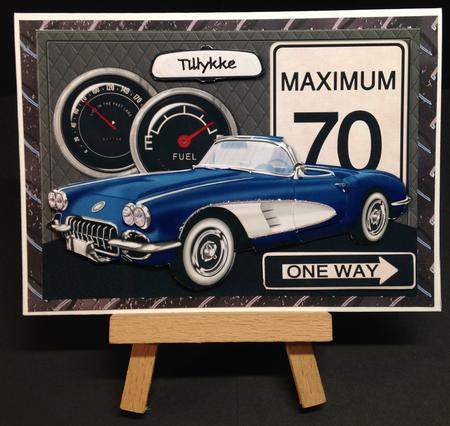 50's Sports Car Card Front 2 by Bettina Keis Jensen