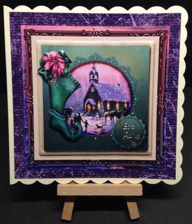 7.5 x 7.5 Card Topper Holy Night by Bettina Keis Jensen