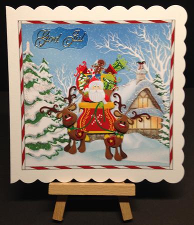 Here Comes Santa on His Sleigh Mini Kit by Bettina Keis Jensen