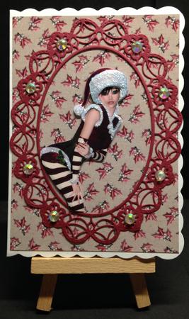 12 x A4 Kraft Christmas Red by Bettina Keis Jensen