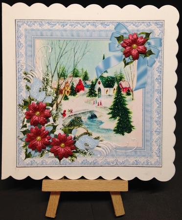 8x8 Vintage Christmas Village Scene Mini Kit by Bettina Keis Jensen