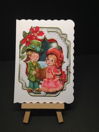 Beautiful Christmas Carol Singers in the Moonlight by Bettina Keis Jensen
