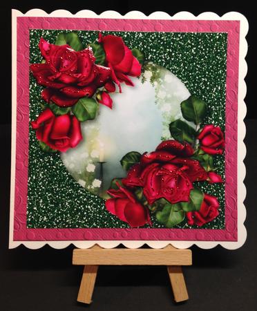 Framed with Glitter - Celebration Roses by Bettina Keis Jensen
