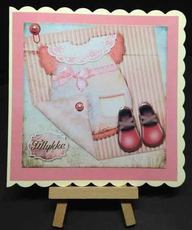7.5 x 7.5 Card Topper with Bag Baby by Bettina Keis Jensen
