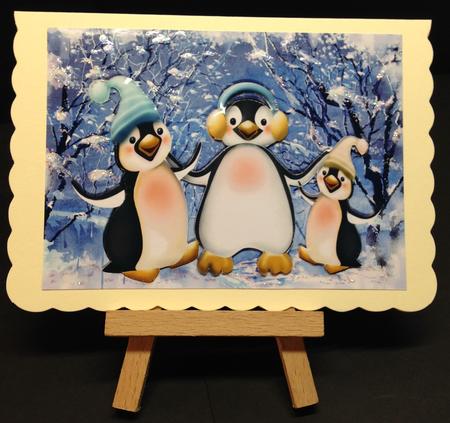 Penguins Having Fun in the Snow by Bettina Keis Jensen
