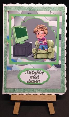 Computer Game Crazy Topper & Decoupage by Bettina Keis Jensen