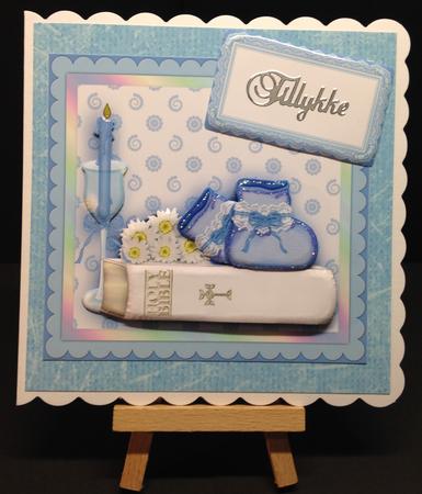 Christening Boy Topper & Decoupage by Bettina Keis Jensen