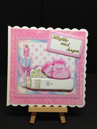 Christening Girl Topper & Decoupage by Bettina Keis Jensen