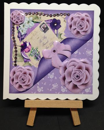 Vintage Victorian Floral Lavendar Postcard Topper by Bettina Keis Jensen