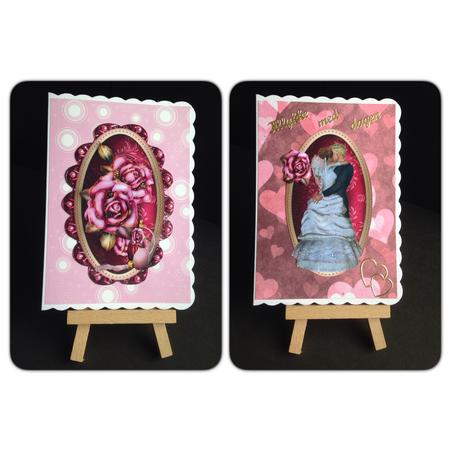 Two Beautiful Toppers of a Wedding Couple and Roses by Bettina Keis Jensen