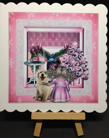 Waiting for Santa Card Topper by Bettina Keis Jensen