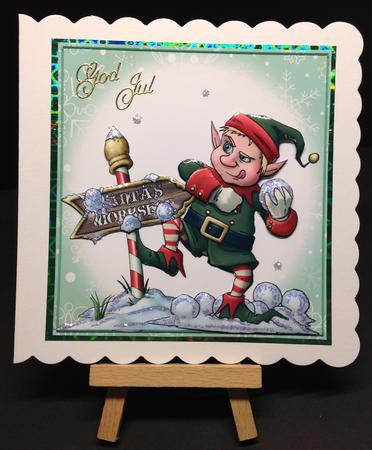 Naughty Santa's Helper 8x8 Mini Kit by Bettina Keis Jensen