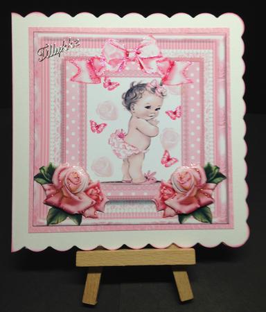 Cute Vintage Style Baby Girl Topper by Bettina Keis Jensen