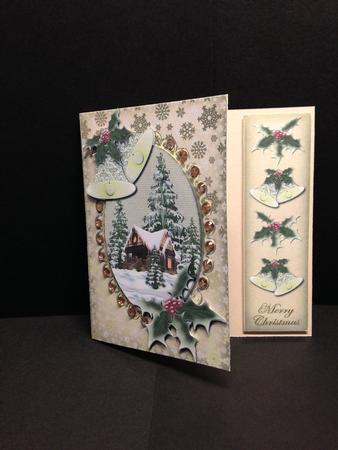Christmas Scene Asymmetric Fold Card Kit by Bettina Keis Jensen