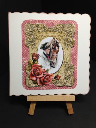 Faithful Friends Card in Ornate Frame by Bettina Keis Jensen