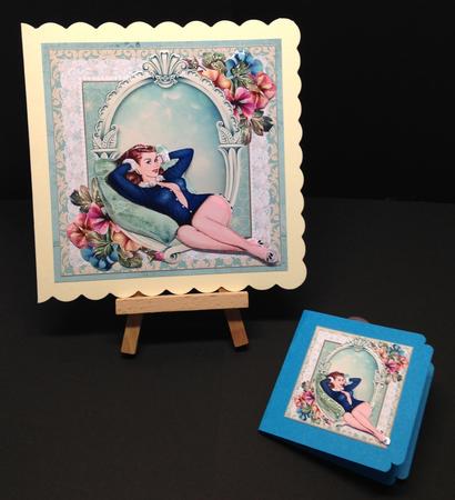 The Beautiful Pin Up Red Card Front Kit by Bettina Keis Jensen