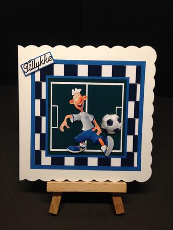 The Footballer Card with Decoupage by Bettina Keis Jensen
