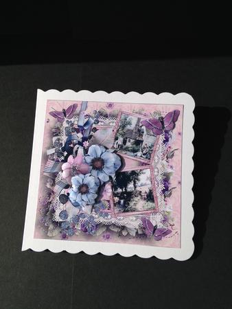 Country Life Card with Decoupage by Bettina Keis Jensen