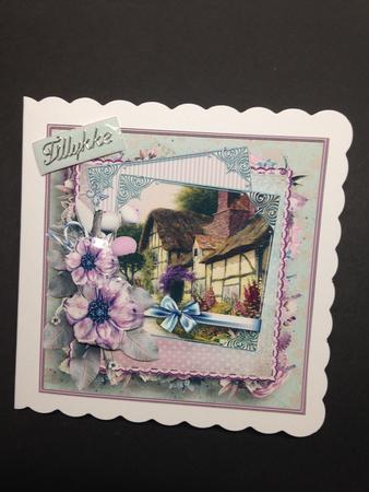 New Cottage Home Card with Decoupage by Bettina Keis Jensen