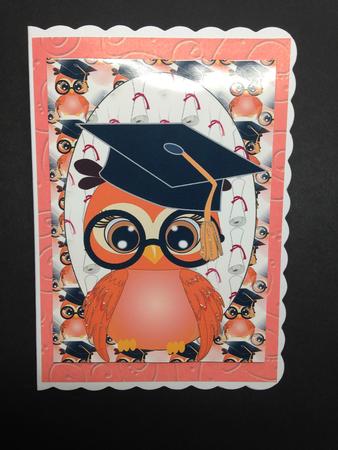 Orange Graduation Owl Topper by Bettina Keis Jensen