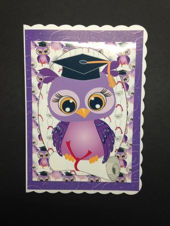 Purple Graduation Owl Topper by Bettina Keis Jensen
