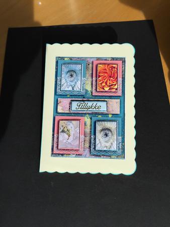 Cardtopper with Inlet All About Flowers 263 by Bettina Keis Jensen