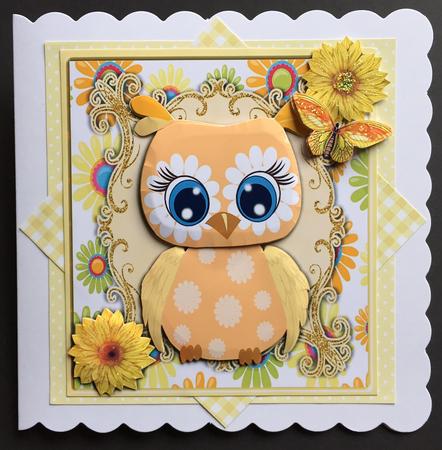 Gorgeous Orange Owl 8x8 Mini Kit by Bettina Keis Jensen