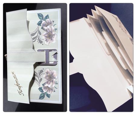 Cream Wild Rose 3D File Purse Mini Kit by Bettina Keis Jensen