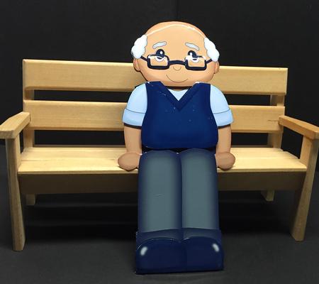 3D on the Shelf Card Kit - Ethnic Old Man Eric by Bettina Keis Jensen