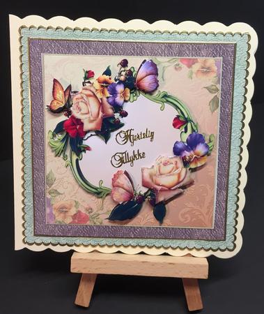 Pansy's Roses and Butterflies Quick Card by Bettina Keis Jensen