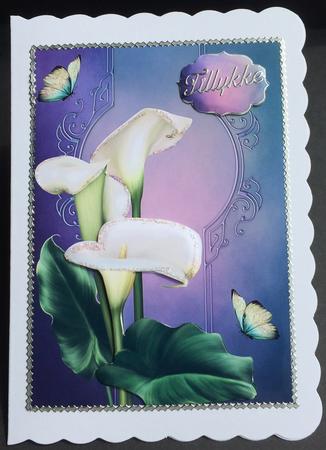 Pure White Calla Lilies A5 by Bettina Keis Jensen