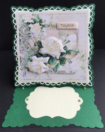 Lemon Rose Spray Card with Decoupage by Bettina Keis Jensen