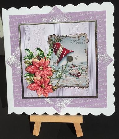 The Bells Ring Out for Christmas 7x7 Card and Decoupage by Bettina Keis Jensen