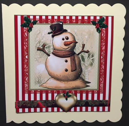 The Snowman Card Front Kit by Bettina Keis Jensen