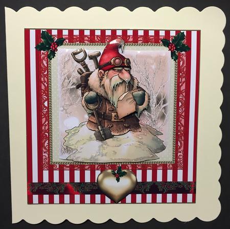 Digging Home for Christmas Card Front Kit by Bettina Keis Jensen