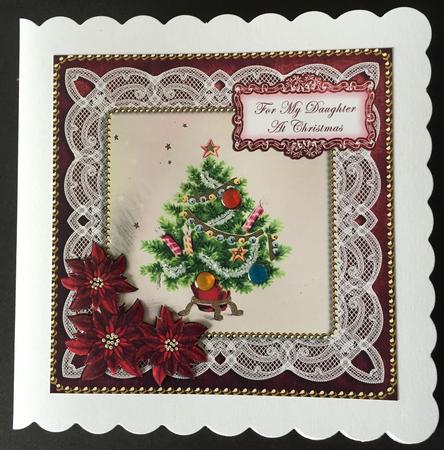 Red Tree My Daughter 8in Sentiment Topper by Bettina Keis Jensen