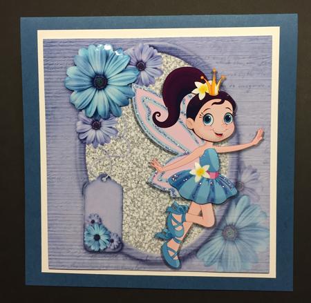 Beautiful Blue Fairy 8x8 by Bettina Keis Jensen